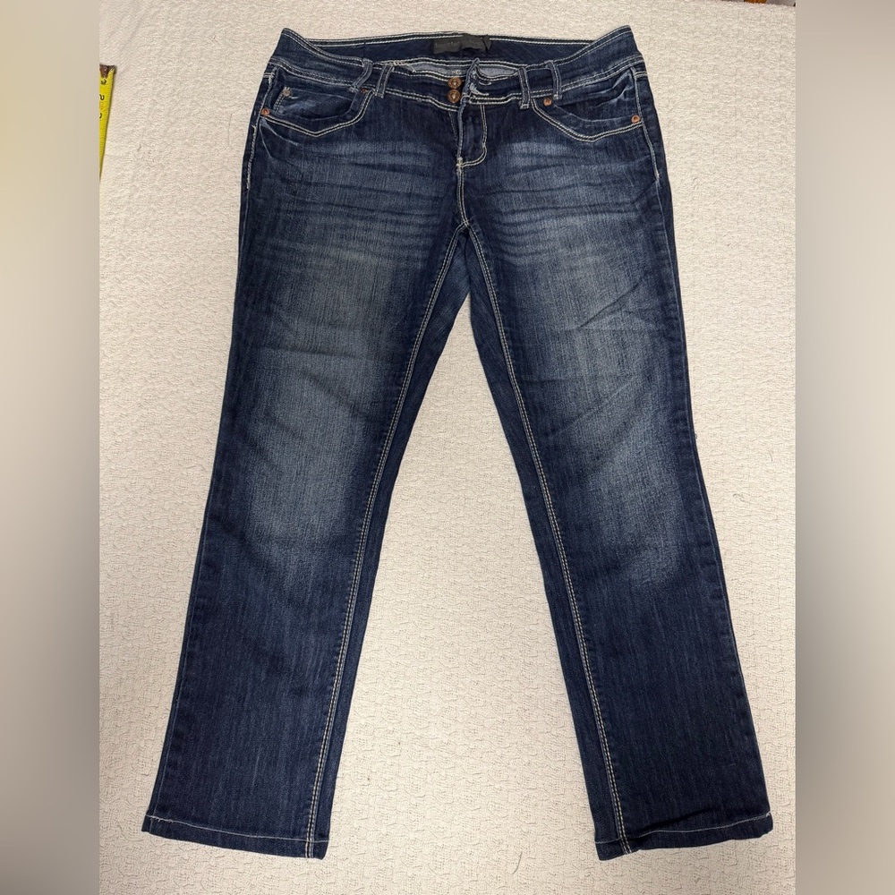 Rue21 Dark Wash Cropped Jeans Size 11/12 Twentyone Black